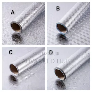 Silver Aluminium Foil Kitchen Table Top Runner Sticker