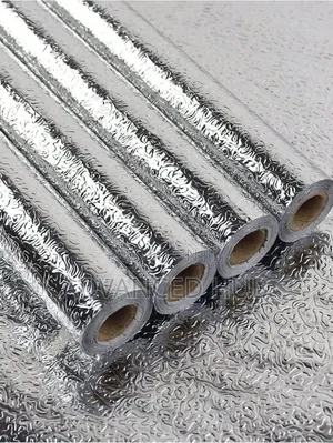 Silver Aluminium Foil Kitchen Table Top Runner Sticker