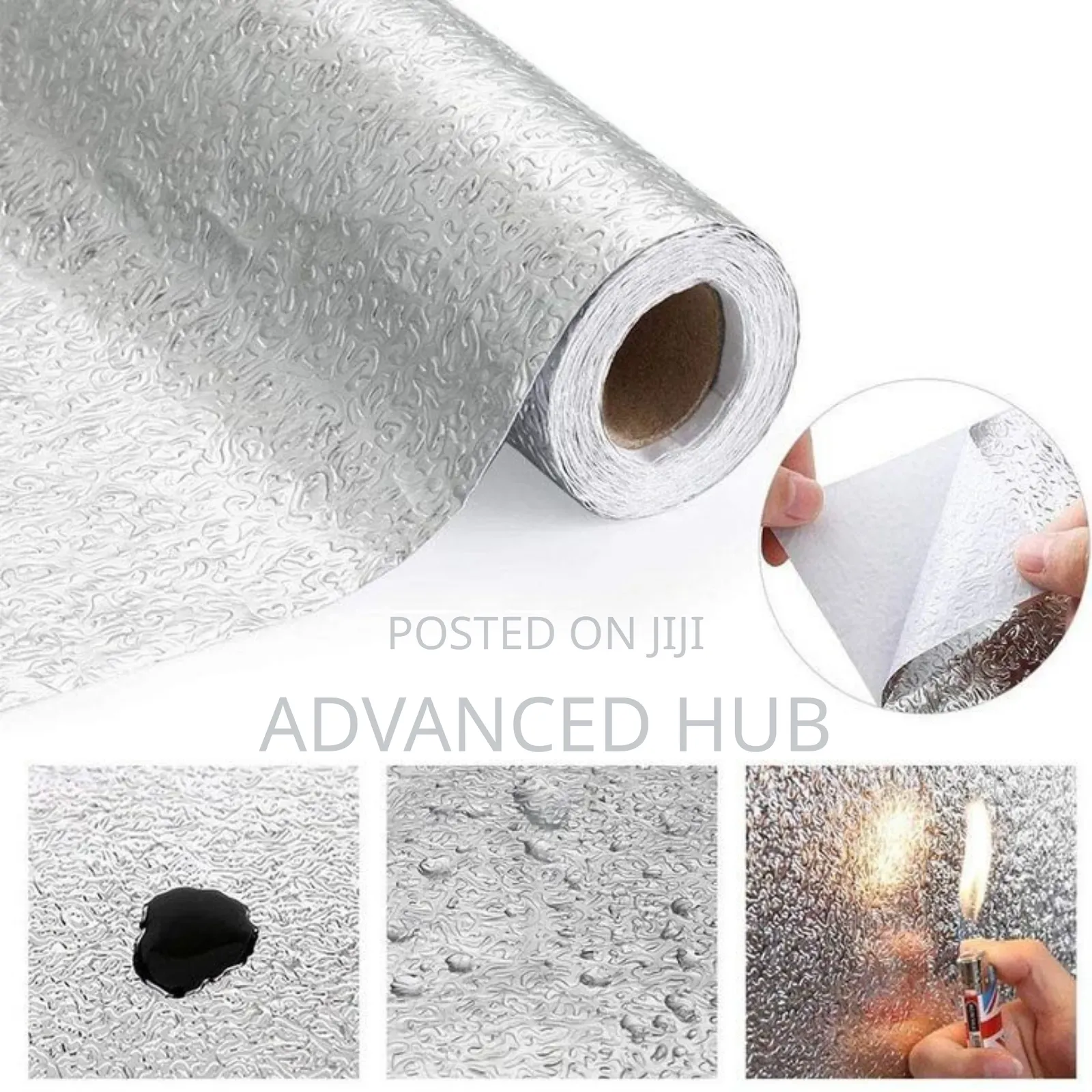 Silver Aluminium Foil Kitchen Table Top Runner Sticker