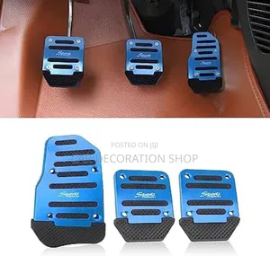 3pc Set Universal Nonslip Pedal Blue Covers