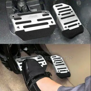 2pc Silver Automatic Transmission Card Pedal Covers