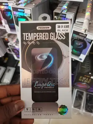 Linlo Samsung Galaxy A74 Screen Protector - Black - Glass