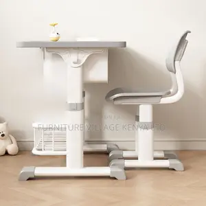 Kid's Furniture:Small Yellow Desk and Chair for Kids