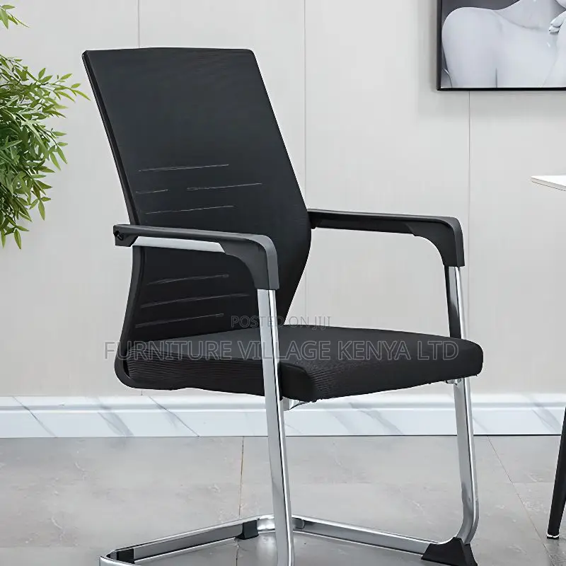 Office Chairs: Fixed Solid Back Mesh Office Chair