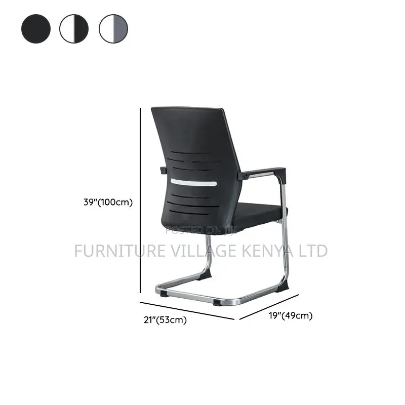 Office Chairs: Fixed Solid Back Mesh Office Chair