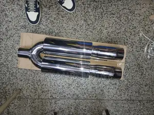 Double Tip Exhaust Muffler Chrome