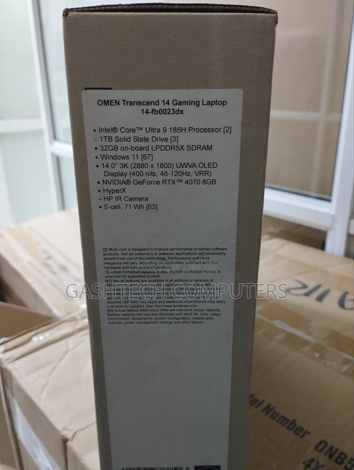 New Laptop HP Omen Transcend 14-Fb0023dx 32GB Intel Core Ultra 9 SSD 1T