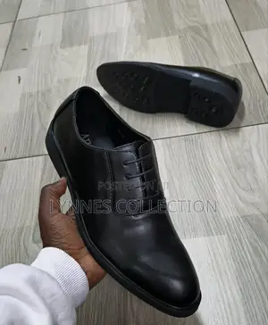 Plain Laced Official Men Shoes