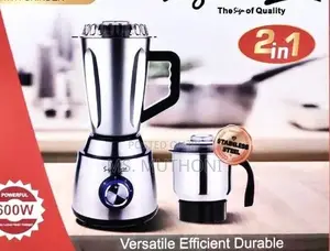 2 in 1 Signature Stainless Steel Electric Blender W/Grinder