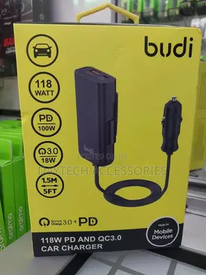 Budi 118w Usb C Car Fast Charger - Dual Ports PPS Pd 118w