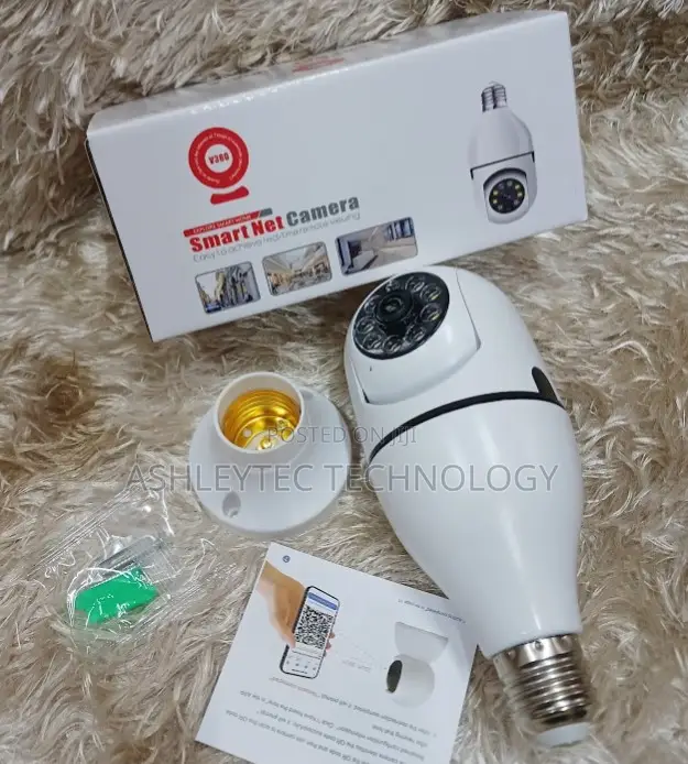 Indoor V380 Pro Rotating Wifi Bulb PTZ Camera With Motion