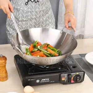 Thickened Heavy Gauge Aluminium Wok Frying Pan 34cm
