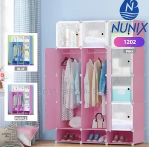 Nunix 3 Column Plastic Wardrobe
