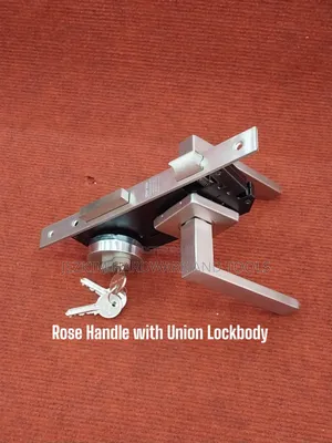 Union Lock With Rose Handles for Steel Door