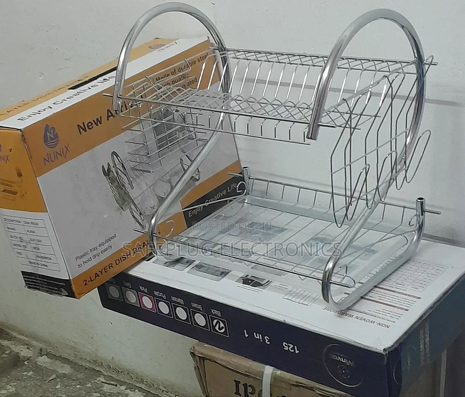 Nunix 2 Tier Kitchen Stainless Utensils Kitchen Dish Rack