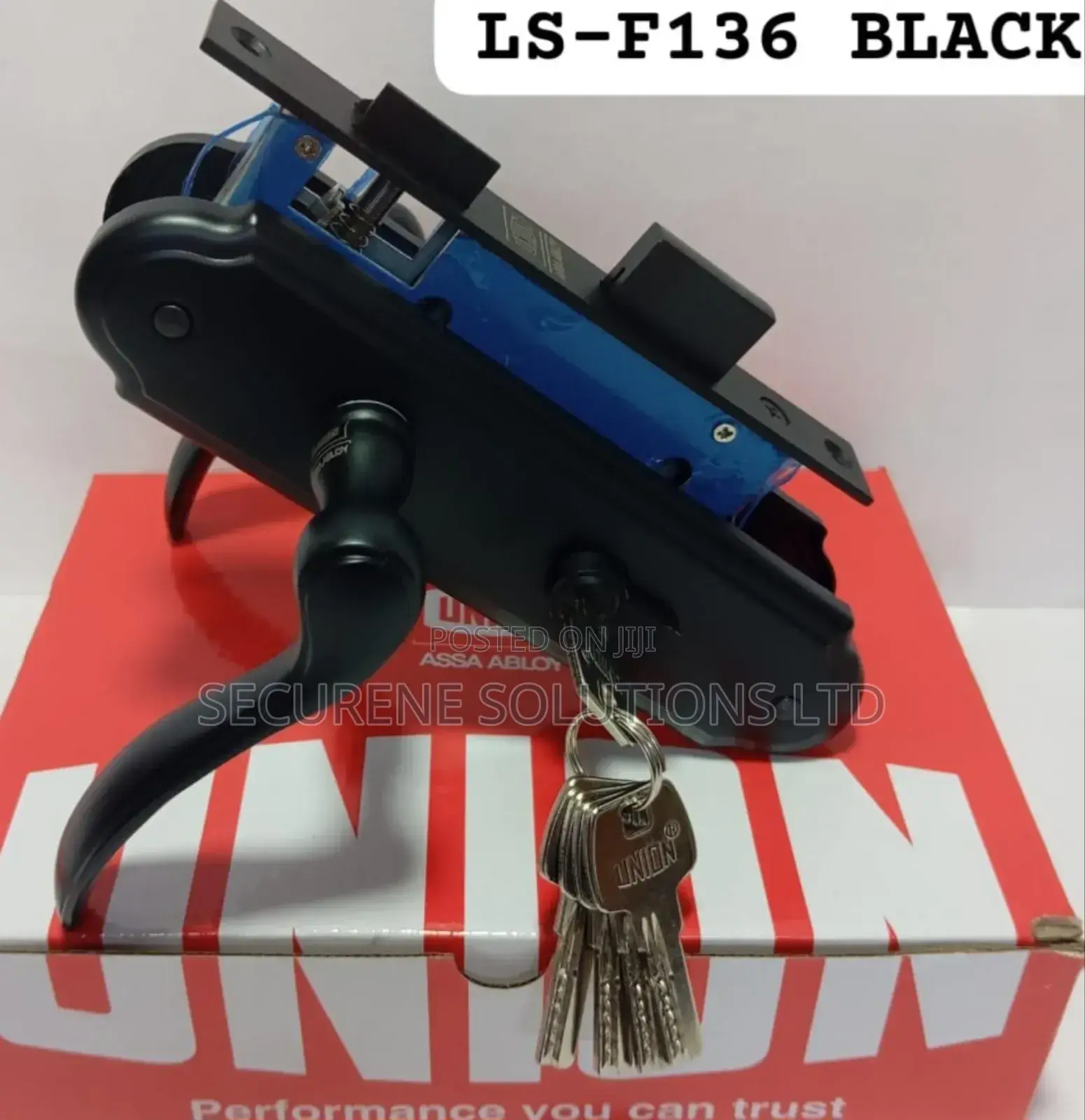 Union Ls-F136 Black Door Lock