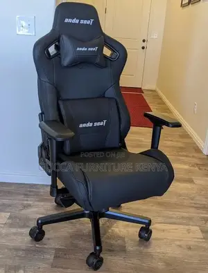 Office Chairs:Ultimate Black Leather Gaming Office Chair