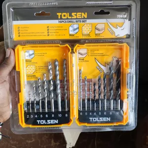 Drill Bits Set Tolsen 16pcs Metal Wood Masonry Drills Bits