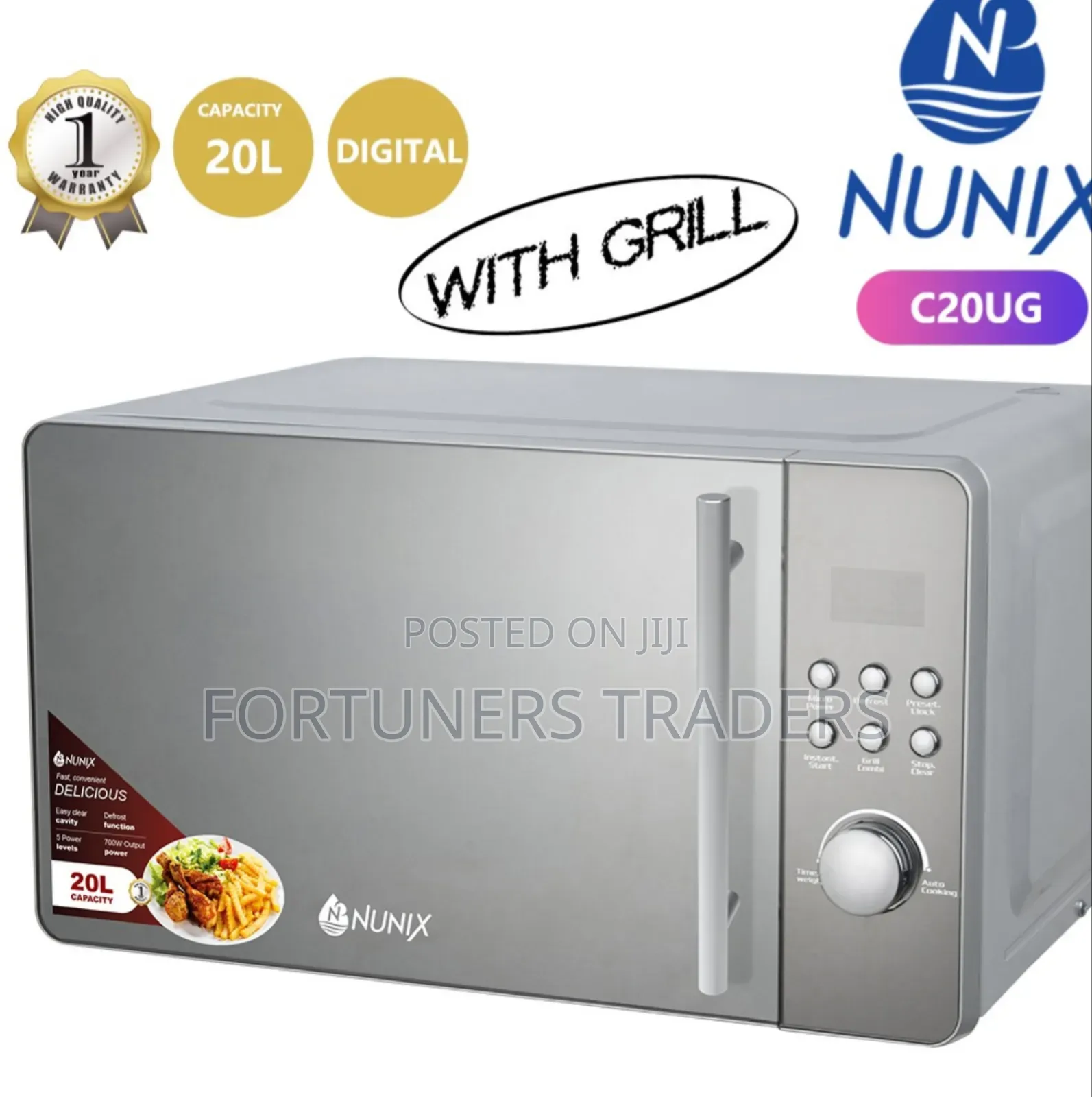 Nunix C20pg 20l Digital Microwave With Grill