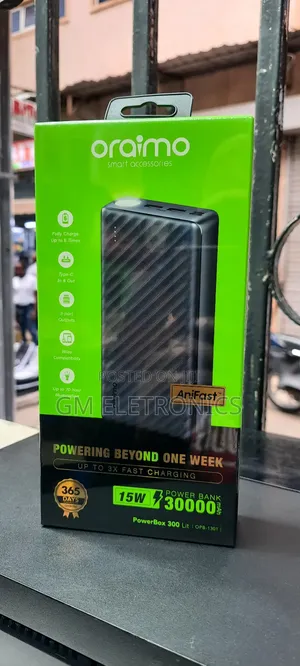 Original Oraimo 30000mah Portable Powerbank- 15w-Flash Light