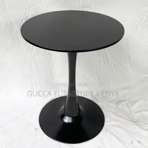 Dining Tables:Round Tulip Table Marble Top Iron Leg