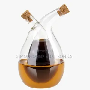 2in1 Cruet Twisted Oil Vinegar With Bamboo Lids Dispenser
