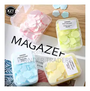 100 PCS Portable Soap Paper Disposal Travel Case