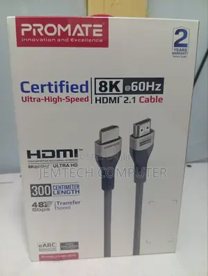 Promate at 60hz Ultra High-Speed Hdmi 2.1 Cable - At 60hz 3m