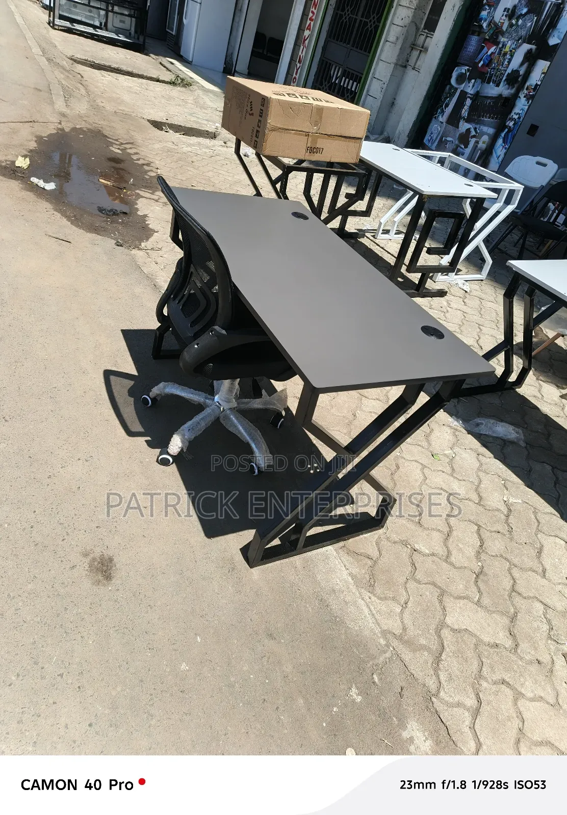 1.2 Mtrs Metallic Office/Home Computer Desk Plus Study Chair