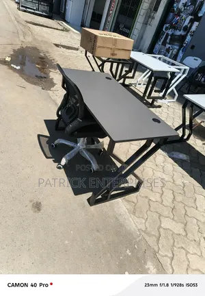 1.2 Mtrs Metallic Office/Home Computer Desk Plus Study Chair