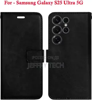 Toklot Flip Cover for Samsung Galaxy S25 Ultra 5g (Black,