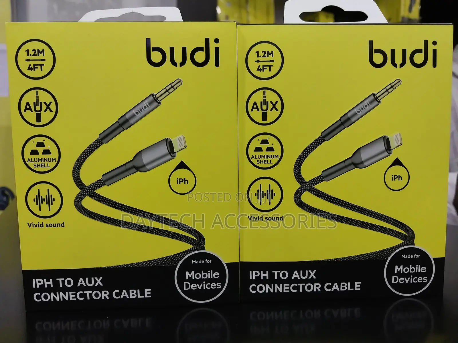 Budi Lightning to Aux Conversion Cable - 1.2m