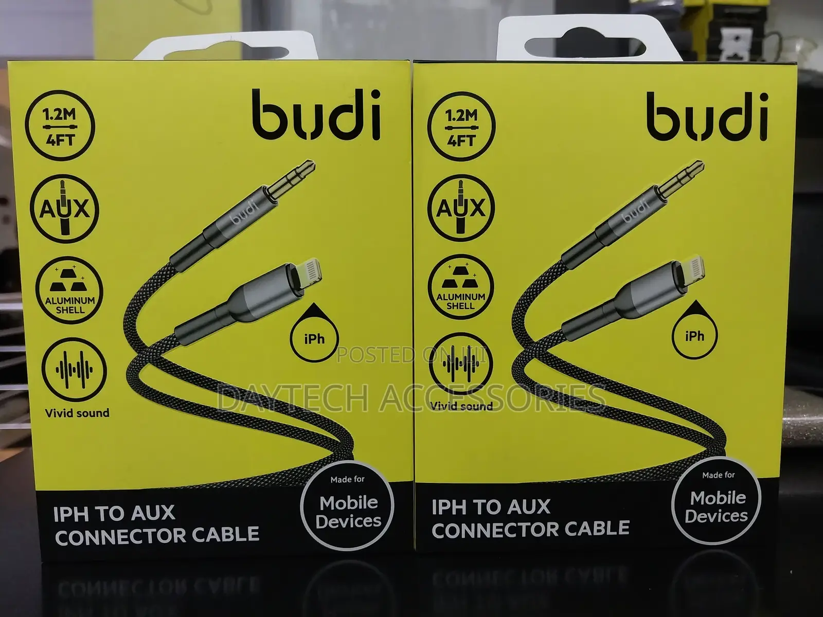Budi Lightning to Aux Conversion Cable - 1.2m