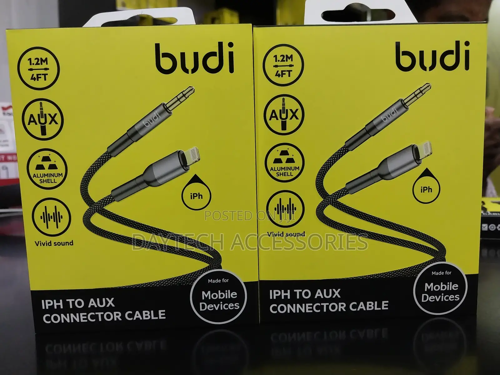 Budi Lightning to Aux Conversion Cable - 1.2m