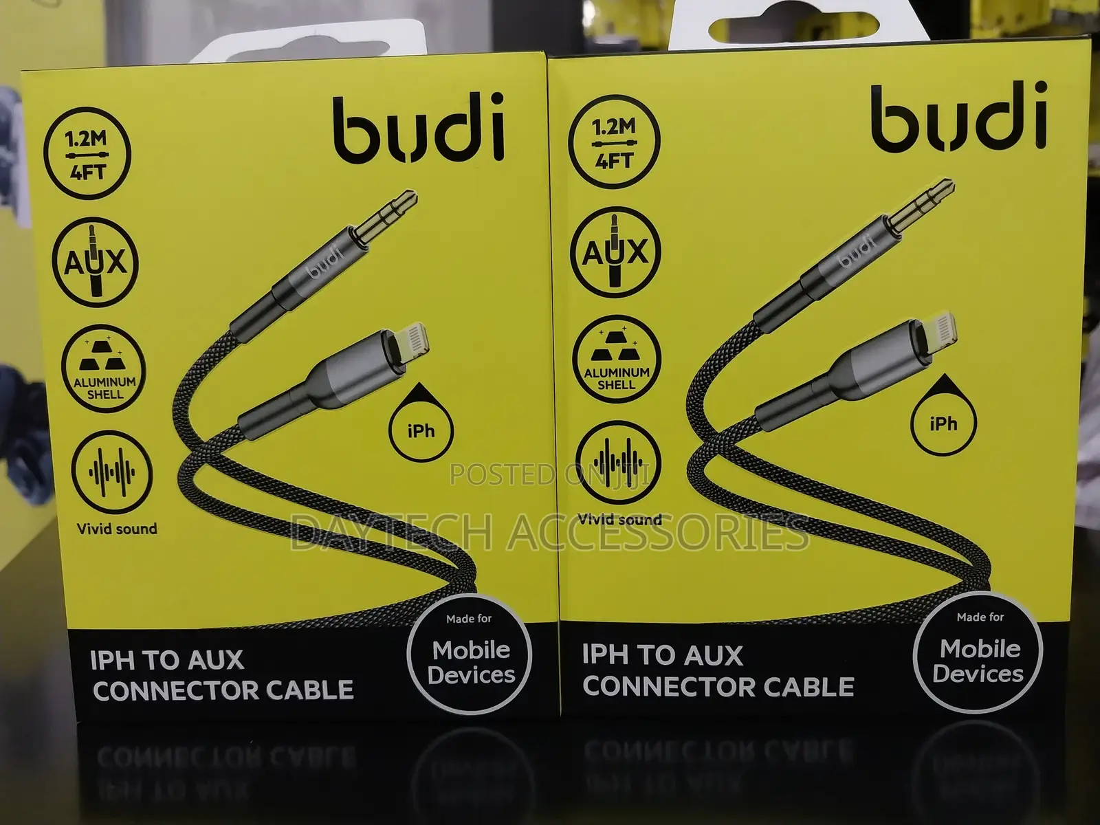 Budi Lightning to Aux Conversion Cable - 1.2m
