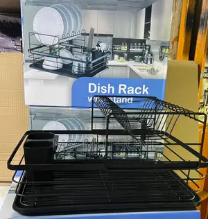 Minimalistic 2 Tier Dish Drying Rack Kitchen Organizer