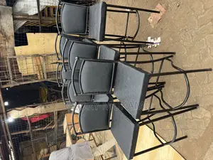 Black Leather Restaurant And Bar High Chairs