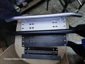 Metallic Umber Plates and Fog Light Holder Bar Silver/Black