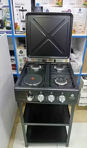 Nunix Table Top Cooker 3+1 With Standing Shelves