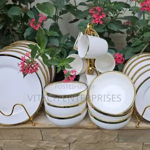 White Gold Dinner Set 24pcs