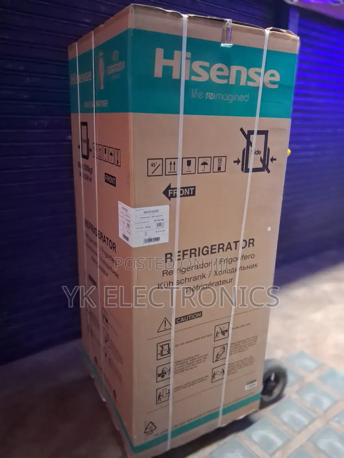 Hisense Fridge 470litres With Dispenser Side by Side