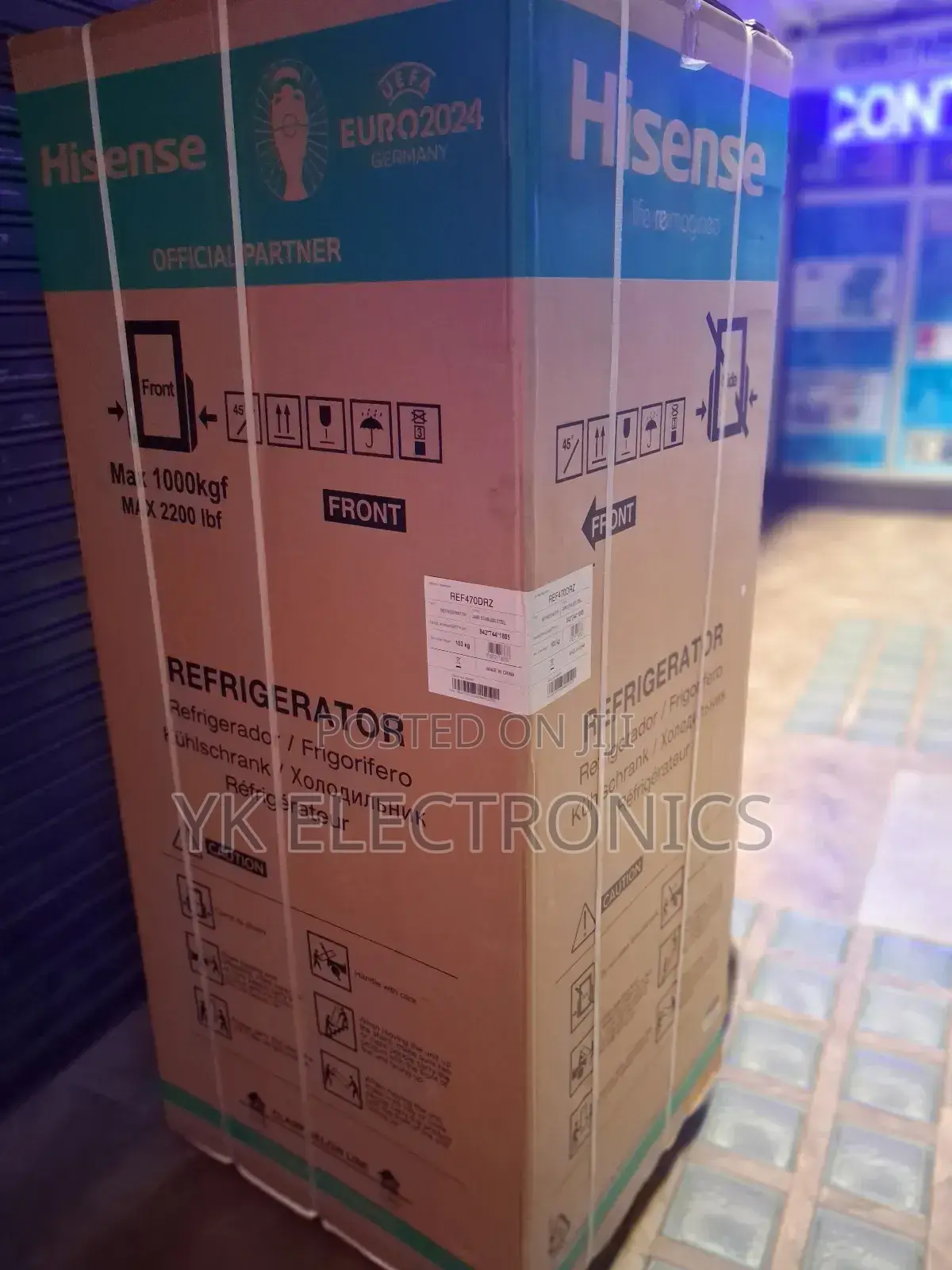 Hisense Fridge 470litres With Dispenser Side by Side