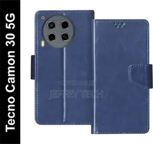 SBMS Flip Cover for Tecno Camon 30 5g (Blue, Shock Proof