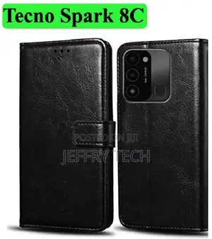 Wynhard Flip Cover for Tecno Spark 8c (Brown, Grip Case