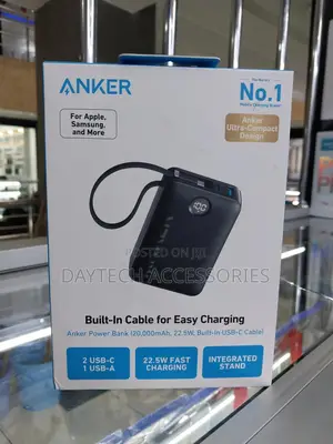 20000 Mah Anker 335 Power Bank Powercore 22.5w Type-C Cable