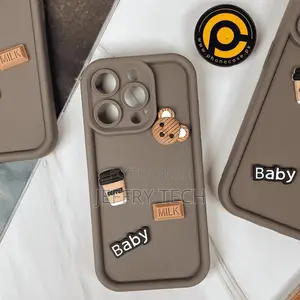 iPhone 13 Pro Cute 3d Bear Coffee Milk Candy Icons Liquid