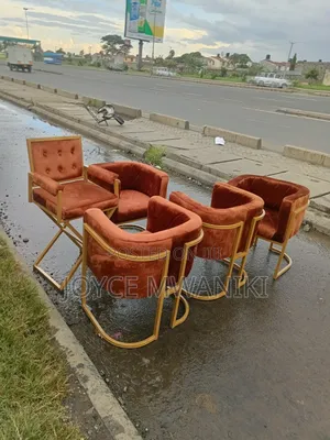 Makeup Chair and 4 Many Manicure Seats,Burnt Orange 