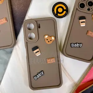 Xiaomi Redmi 13c Cute 3d Bear Coffee Milkcandy Icons Silicon