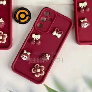 Samsung Galaxy A16 Cute 3d Cherry Flower Icons Silicon Case