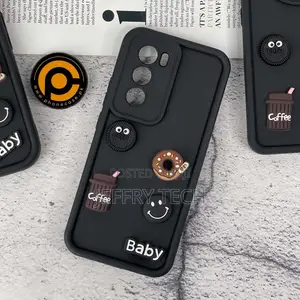 Oppo Reno 12 Donut Coffee Cookie Deligt Icons Silicon Case